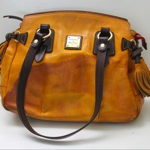 Dooney & Bourke Handbag Sz M Leather Purse Orange